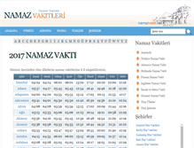 Tablet Screenshot of namazvakti.net